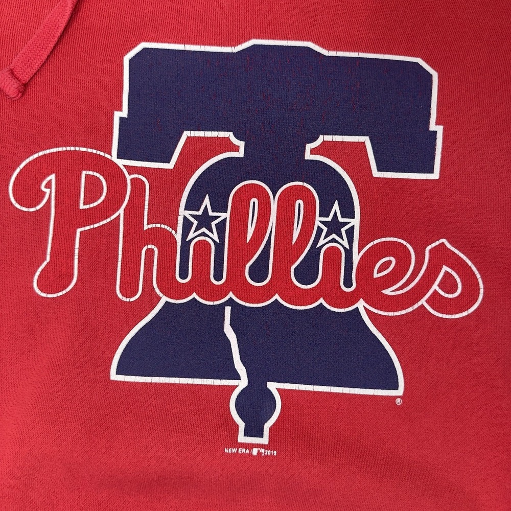 Philadelphia Phillies Hoodie Mens 2XL Red MLB Baseball New Era Pullover Fleece - Picture 8 of 13